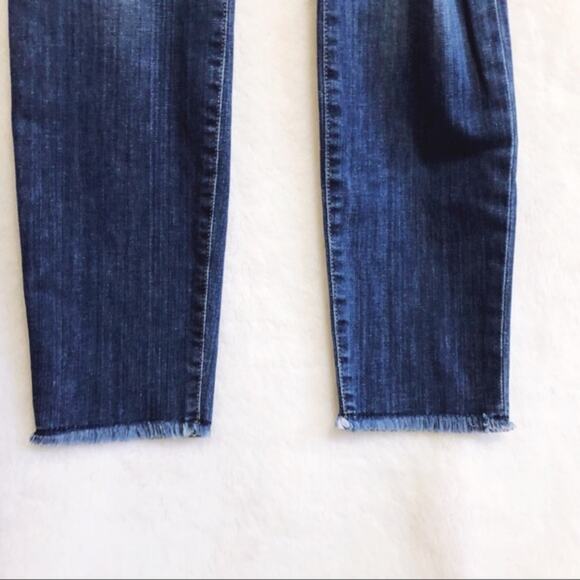 Joe's Charlie Navy High-Rise Distressed Skinny Jeans - Picture 5 of 6